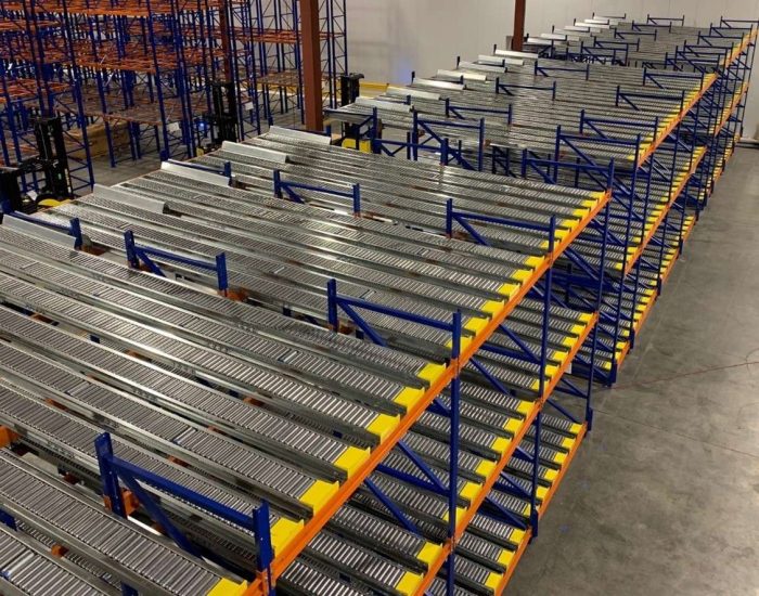 Split Roller Pallet Flow