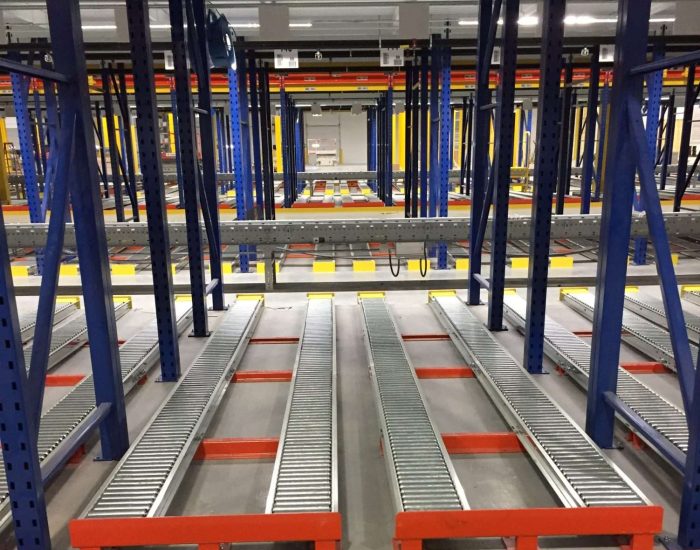 Split-roller Pallet Flow